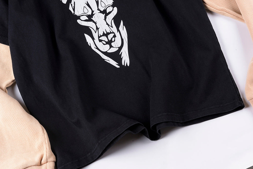 Tuff Crowd Embroidered Dog Head Mock Two-Piece Long Sleeve T-Shirt - Black - product image 8