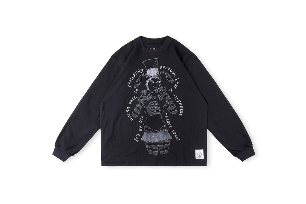 Hellstar Studios Vintage Double-Sided Print Cotton Long Sleeve T-Shirt - Navy Black / Light Gray - product image 8