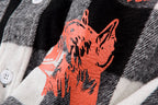 Tuff Crowd Bulldog Graphic Black White Plaid Shirt Jacket - product image 4