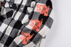 Tuff Crowd Bulldog Graphic Black White Plaid Shirt Jacket - product image 10