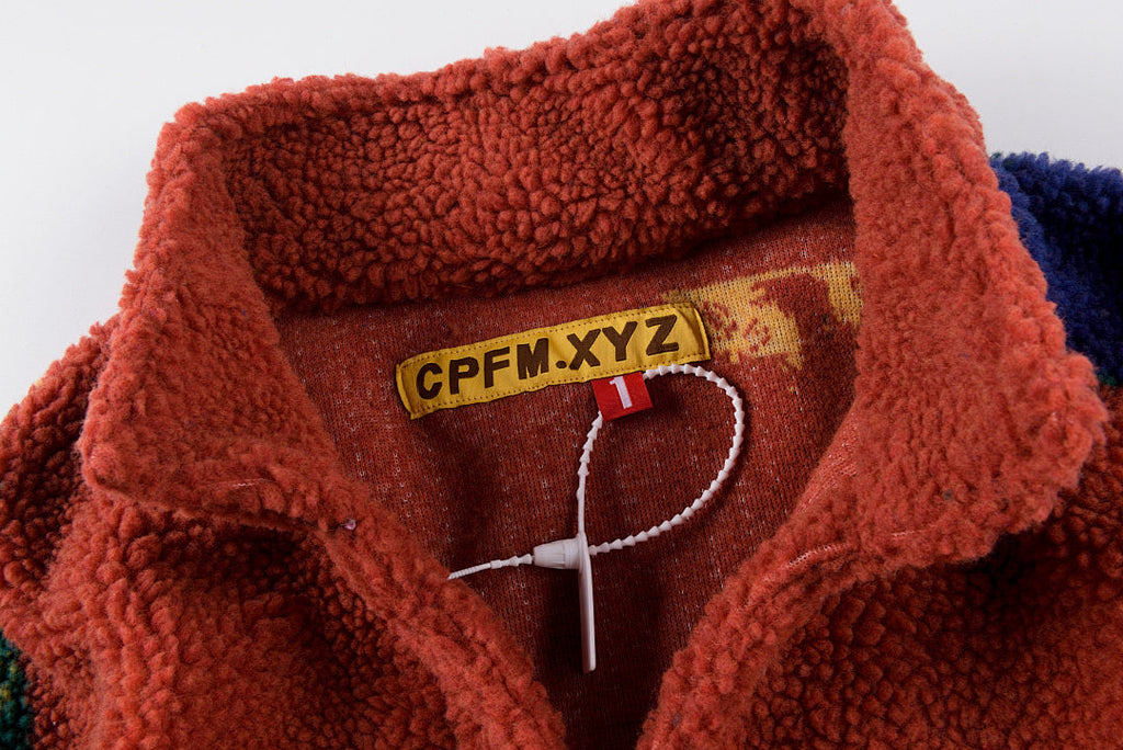 CPFM Rave Cowboy Rainbow Knit Fleece Pullover - Purple Green / Orange Multi - product image 10