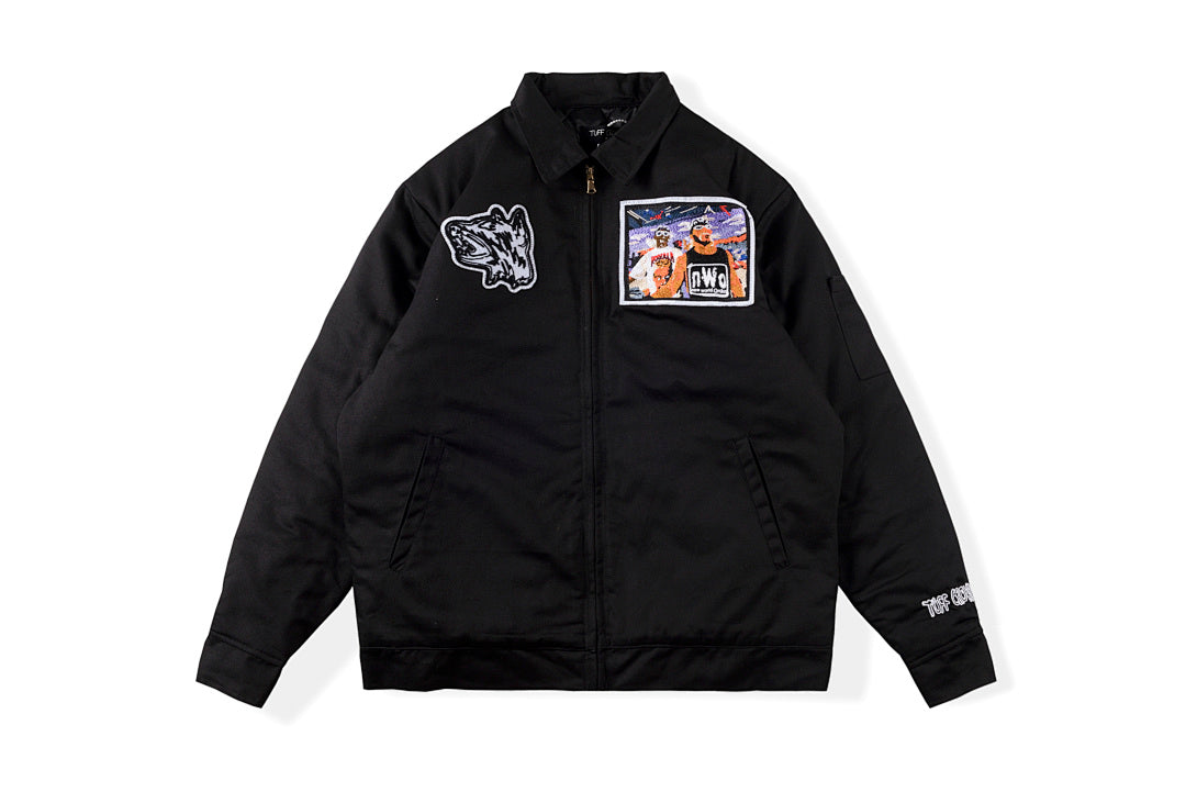 Tuff Crowd Embroidered All-Black Padded Jacket - product image 1