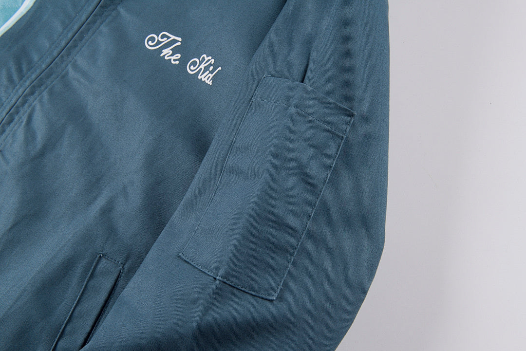 Tuff Crowd Heavy Patchwork Zip-Up Jacket - Blue Gray - product image 5