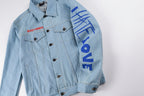 Revenge Bad Vibes Forever Graffiti 3D Embroidered Denim Jacket - Light Blue Denim - product image 8
