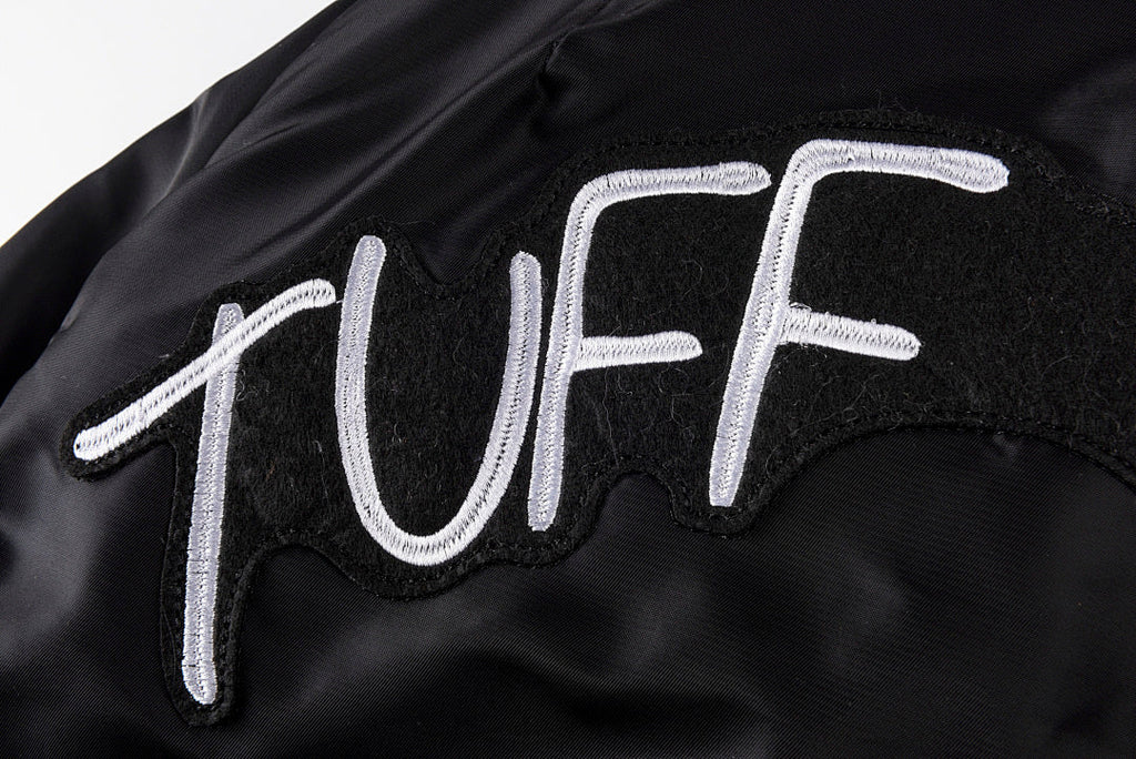 Tuff Crowd Bulldog Heavy Embroidered Zip-Up Padded Jacket - Black Orange - product image 9