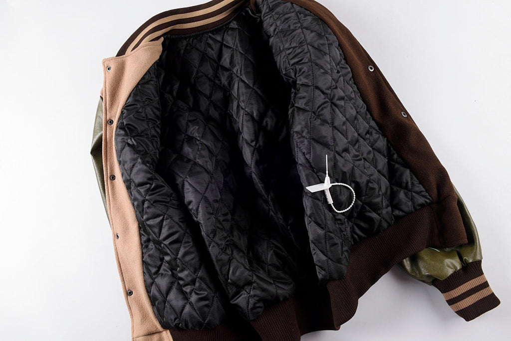 Rolling Lou Cotw Nyc Heavy Embroidered Varsity Jacket - Brown Camo - product image 4