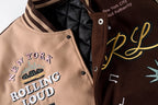 Rolling Lou Cotw Nyc Heavy Embroidered Varsity Jacket - Brown Camo - product image 5