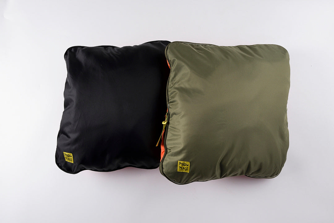 Kapital Two-Tone Waterproof Flight Jacket - Black Orange / Olive Orange - product image 3