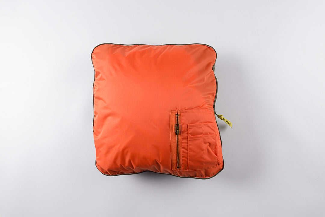 Kapital Two-Tone Waterproof Flight Jacket - Black Orange / Olive Orange - product image 4
