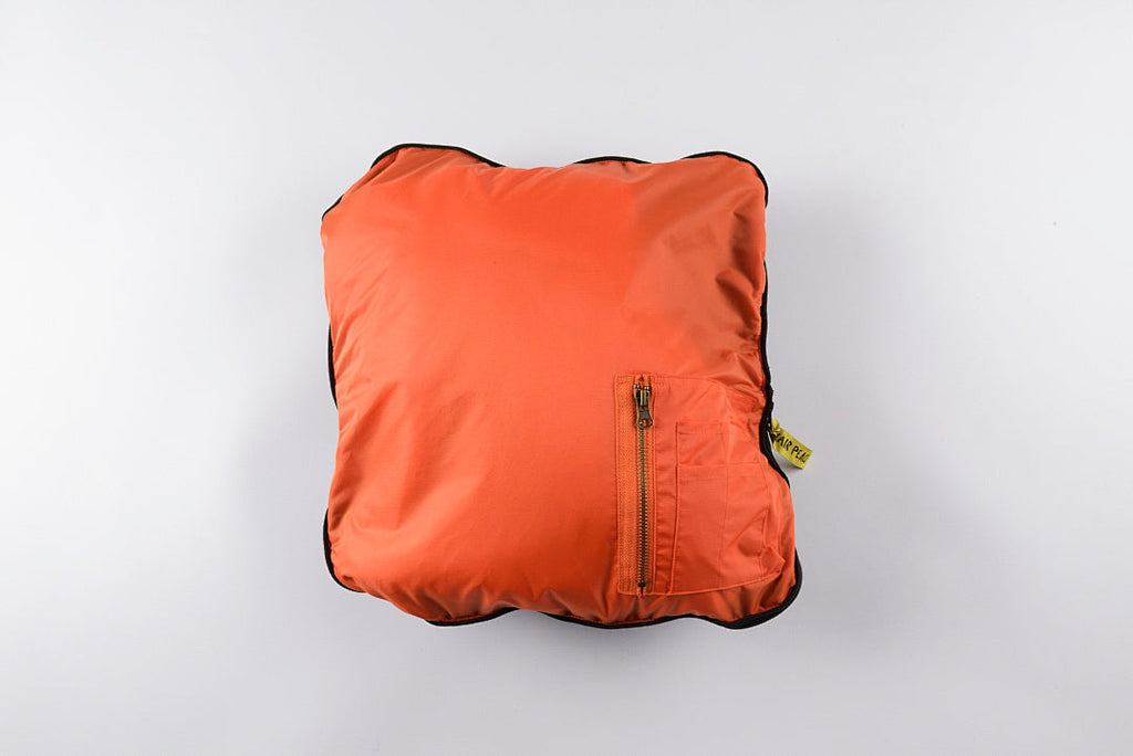 Kapital Two-Tone Waterproof Flight Jacket - Black Orange / Olive Orange - product image 6
