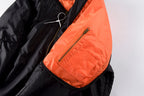 Kapital Two-Tone Waterproof Flight Jacket - Black Orange / Olive Orange - product image 15