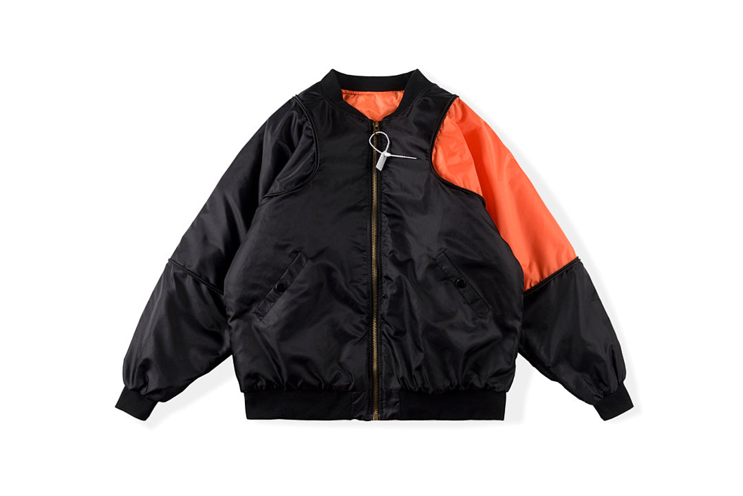 Kapital Two-Tone Waterproof Flight Jacket - Black Orange / Olive Orange - product image 20