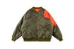 Kapital Two-Tone Waterproof Flight Jacket - Black Orange / Olive Orange - product image 1