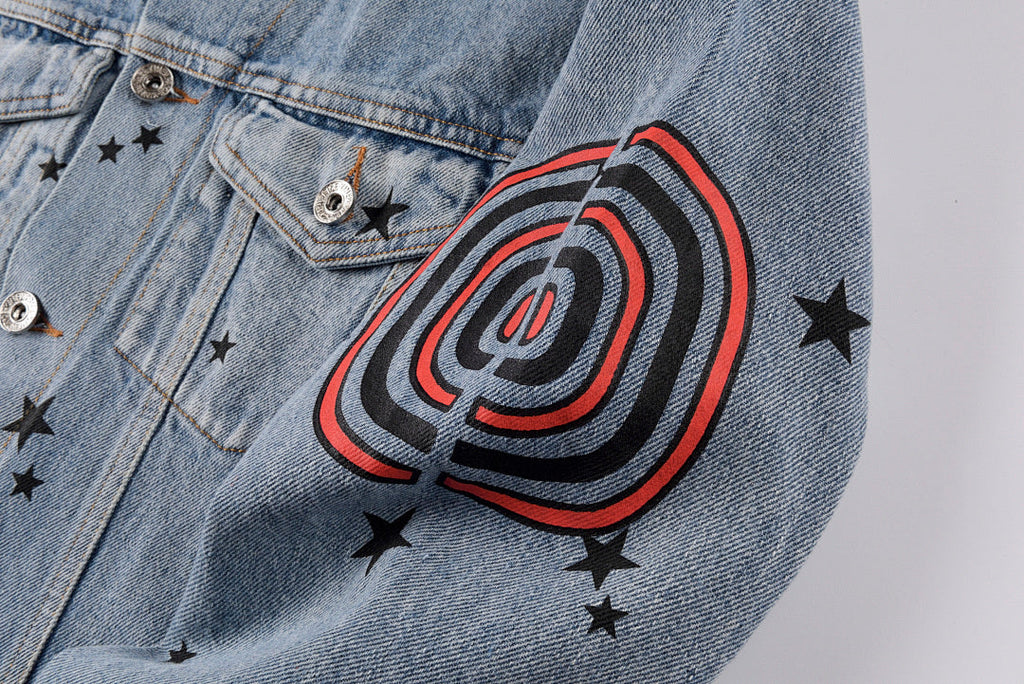 Travis Scott Cactus Jack Astrofest Star Washed Denim Jacket - Blue Denim - product image 6