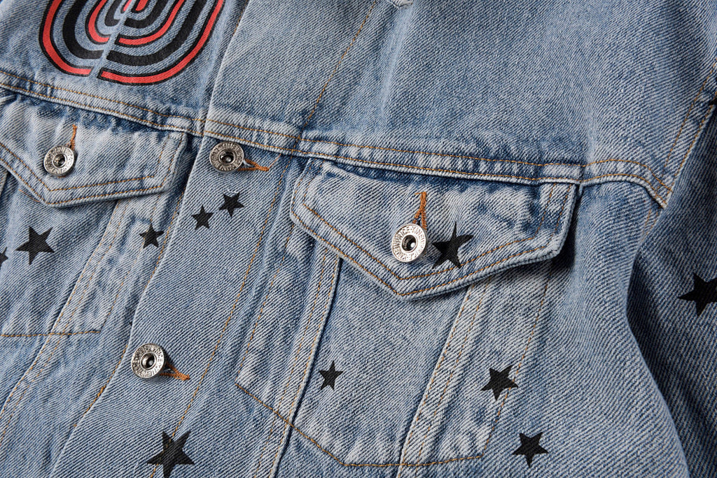 Travis Scott Cactus Jack Astrofest Star Washed Denim Jacket - Blue Denim - product image 8
