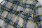 Travis Scott Cactus Jack Graphic Plaid Wool Shirt Jacket - Gray Yellow Plaid - product image 3