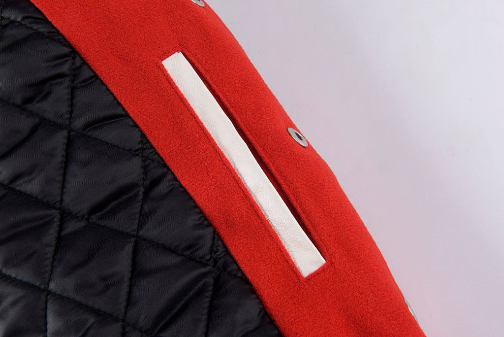 Price Full-Embroidery Stadium Jacket - Red - product image 3