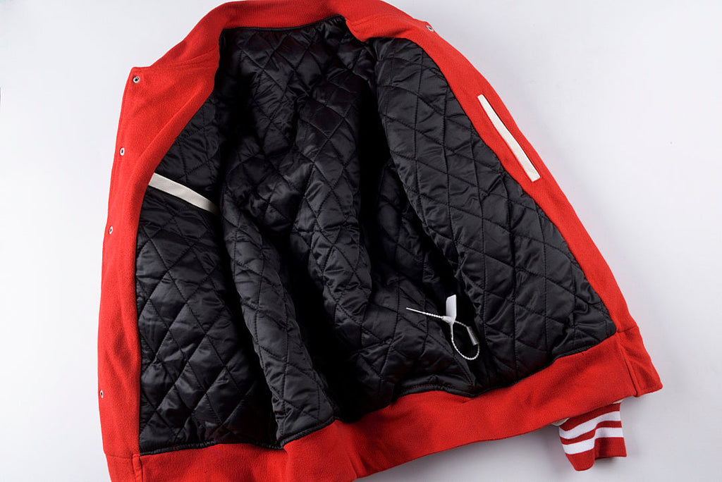 Price Full-Embroidery Stadium Jacket - Red - product image 4