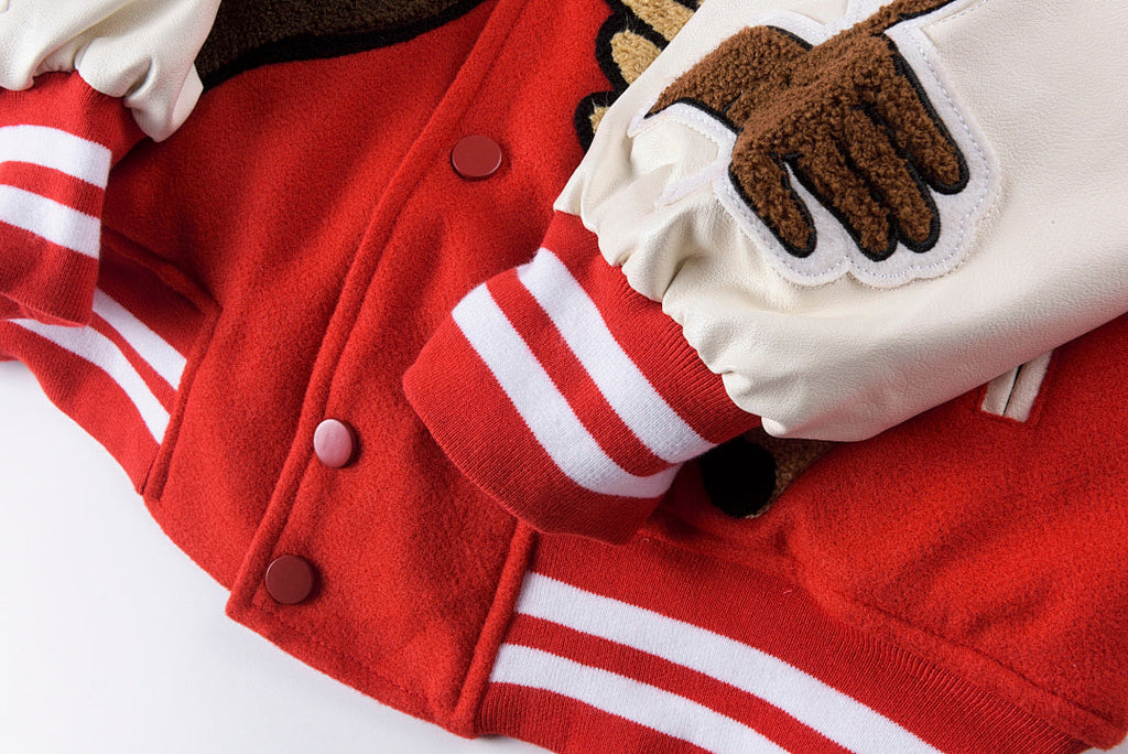 Price Full-Embroidery Stadium Jacket - Red - product image 6