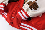 Price Full-Embroidery Stadium Jacket - Red - product image 6