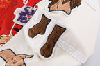 Price Full-Embroidery Stadium Jacket - Red - product image 7