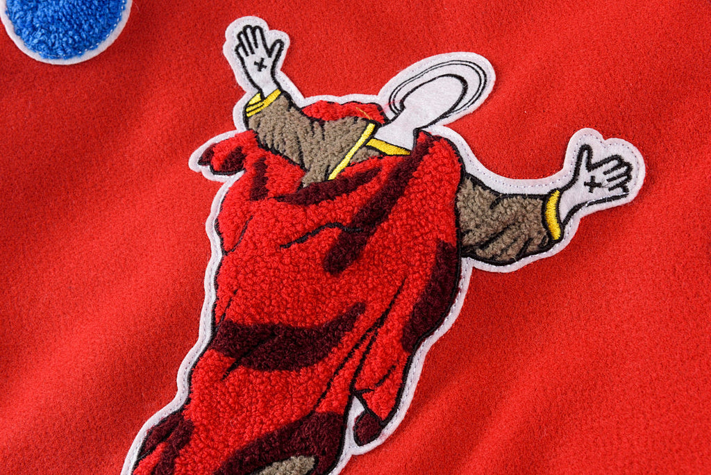 Price Full-Embroidery Stadium Jacket - Red - product image 14