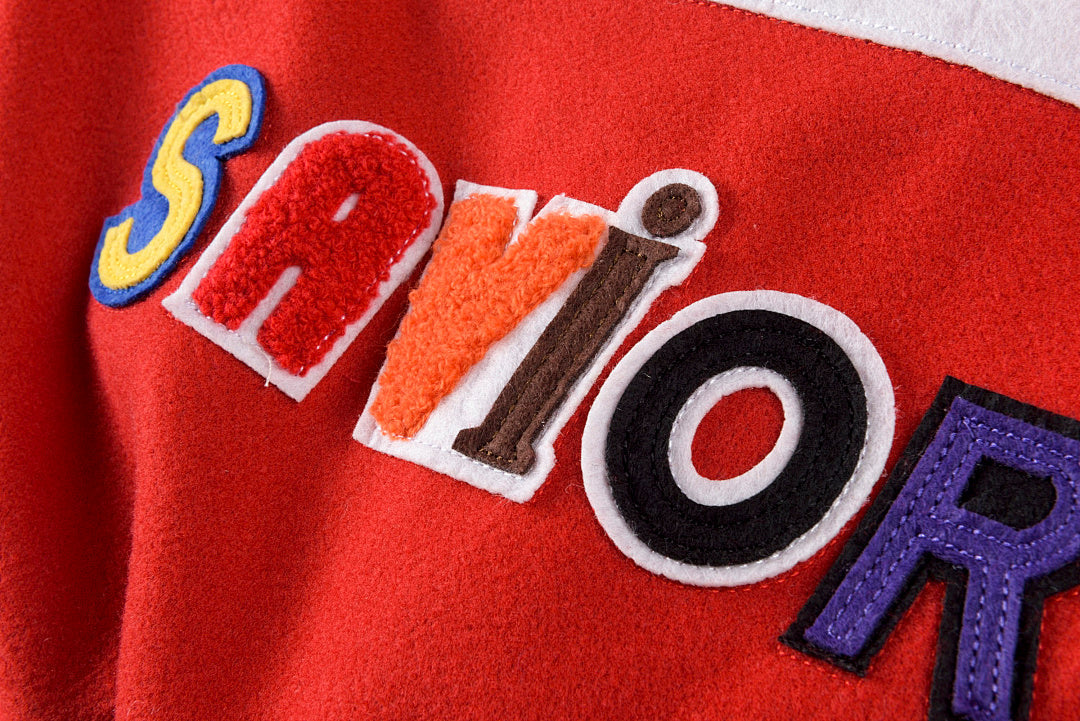 Price Full-Embroidery Stadium Jacket - Red - product image 15