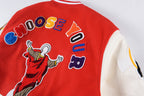 Price Full-Embroidery Stadium Jacket - Red - product image 16