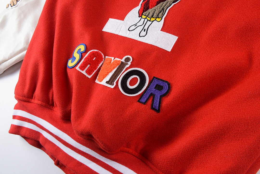 Price Full-Embroidery Stadium Jacket - Red - product image 17