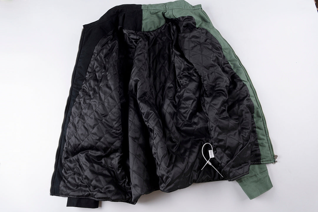 Travis Scott Evil Flame On Yin-Yang Color-Block Zip Jacket - Green Black - product image 4