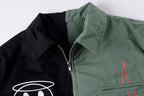 Travis Scott Evil Flame On Yin-Yang Color-Block Zip Jacket - Green Black - product image 6