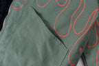 Travis Scott Evil Flame On Yin-Yang Color-Block Zip Jacket - Green Black - product image 9