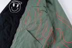 Travis Scott Evil Flame On Yin-Yang Color-Block Zip Jacket - Green Black - product image 11