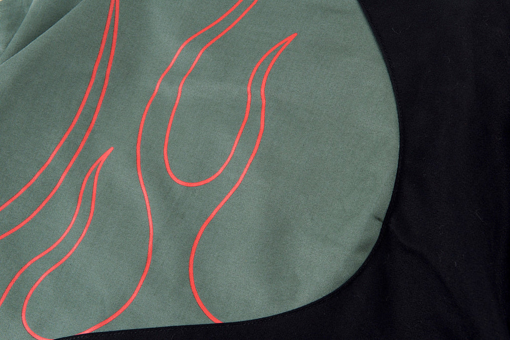 Travis Scott Evil Flame On Yin-Yang Color-Block Zip Jacket - Green Black - product image 13