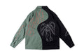 Travis Scott Evil Flame On Yin-Yang Color-Block Zip Jacket - Green Black - product image 2