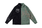 Travis Scott Evil Flame On Yin-Yang Color-Block Zip Jacket - Green Black - product image 1