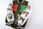 Chair Full-Embroidery Wool-Blend Varsity Jacket - Olive / White - product image 8