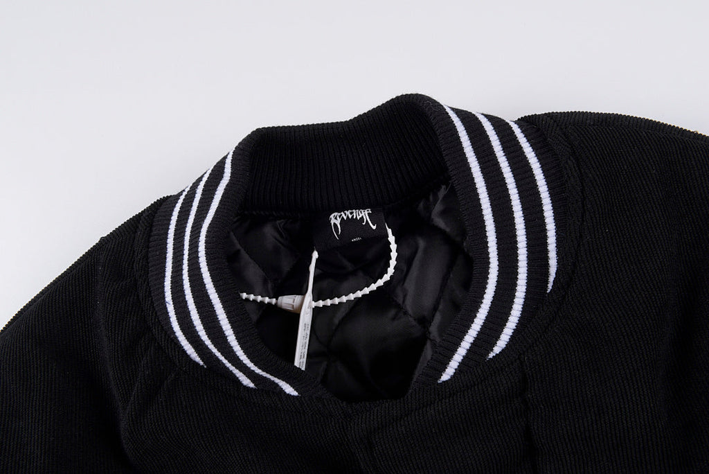 Revenge Corduroy Varsity Jacket - Black / Brown - product image 8