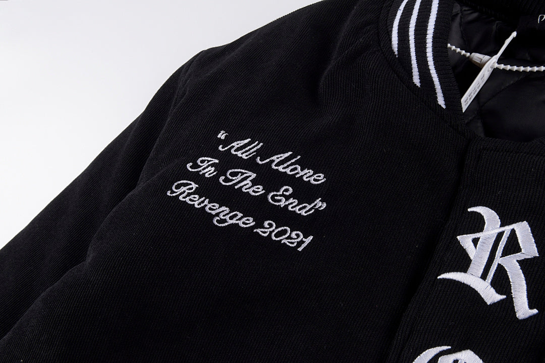 Revenge Corduroy Varsity Jacket - Black / Brown - product image 10