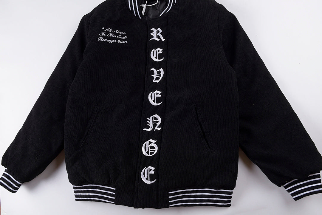 Revenge Corduroy Varsity Jacket - Black / Brown - product image 11