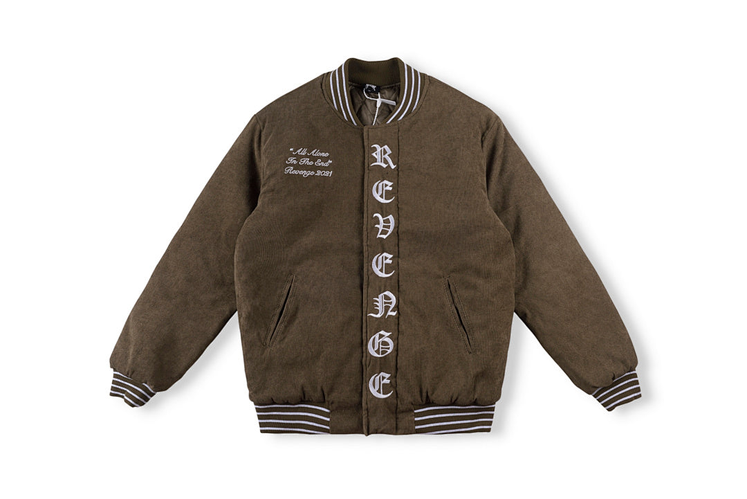 Revenge Corduroy Varsity Jacket - Black / Brown - product image 1