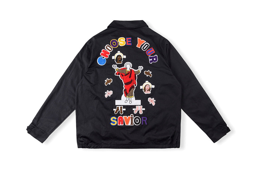 Saint Michael x Denim Tears 22SS Embroidered Heart Swing Top Jacket - Black / Green - product image 11