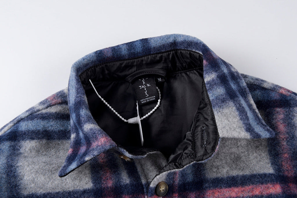 Travis Scott Cactus Jack Blue Plaid Wool-Blend Shirt Jacket - product image 6