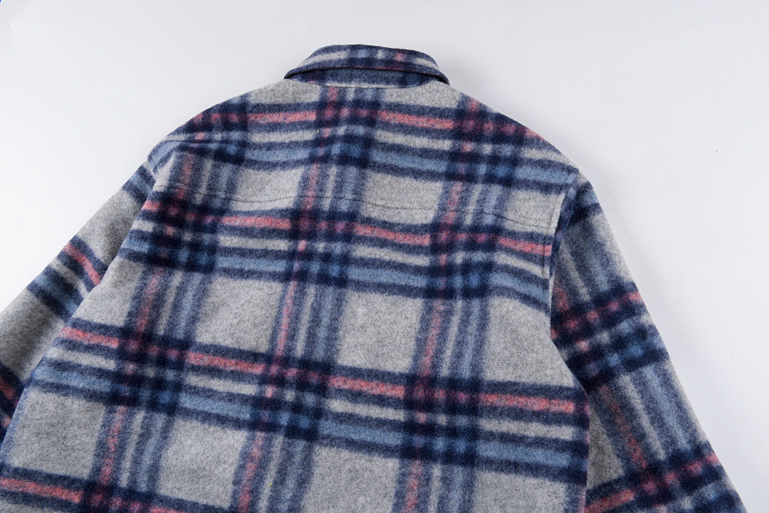Travis Scott Cactus Jack Blue Plaid Wool-Blend Shirt Jacket - product image 9