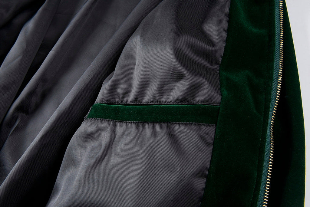 CPFM Suede Knowledge Jacket Embroidered Zip Jacket - Green - product image 4