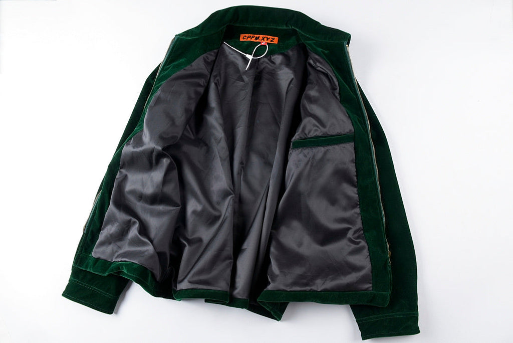 CPFM Suede Knowledge Jacket Embroidered Zip Jacket - Green - product image 5