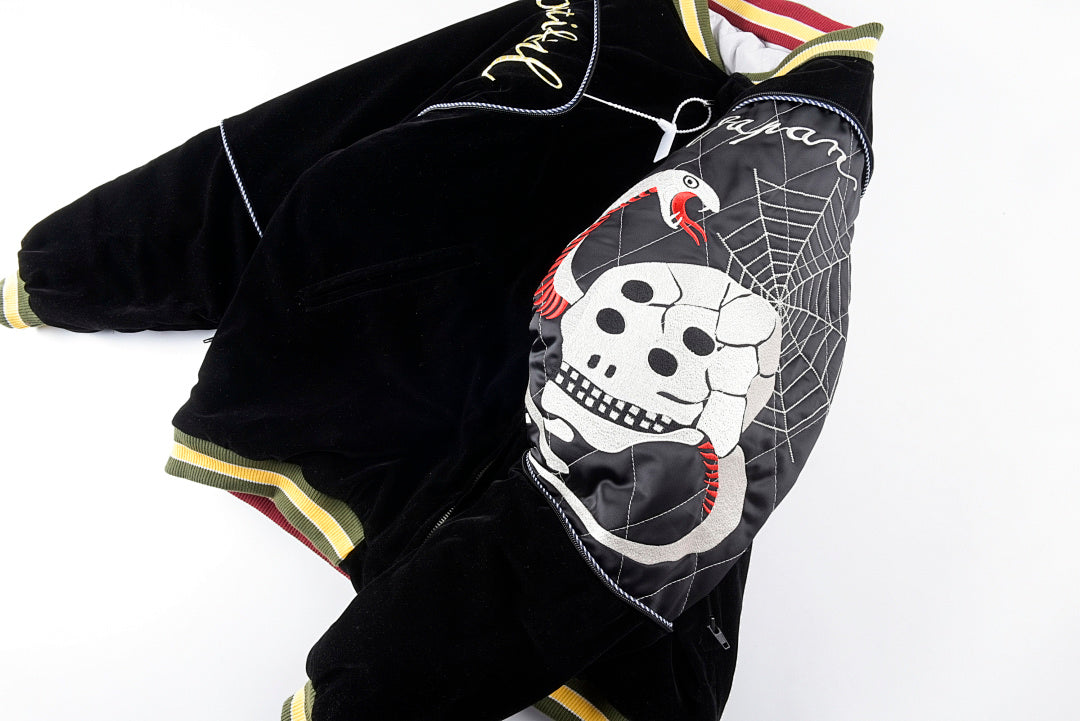 Kapital Skull Print Appliqué Embroidered Jacket - Gray / Black - product image 9