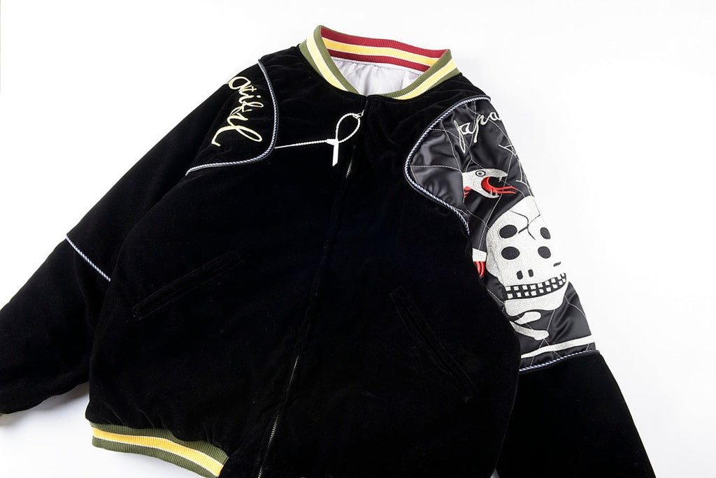 Kapital Skull Print Appliqué Embroidered Jacket - Gray / Black - product image 10