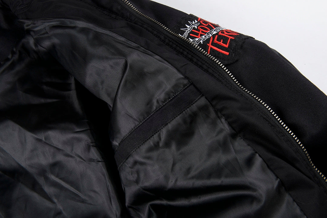 Tuff Crowd Dog Head Embroidered Multi-Pocket Zip Jacket - Black - product image 3