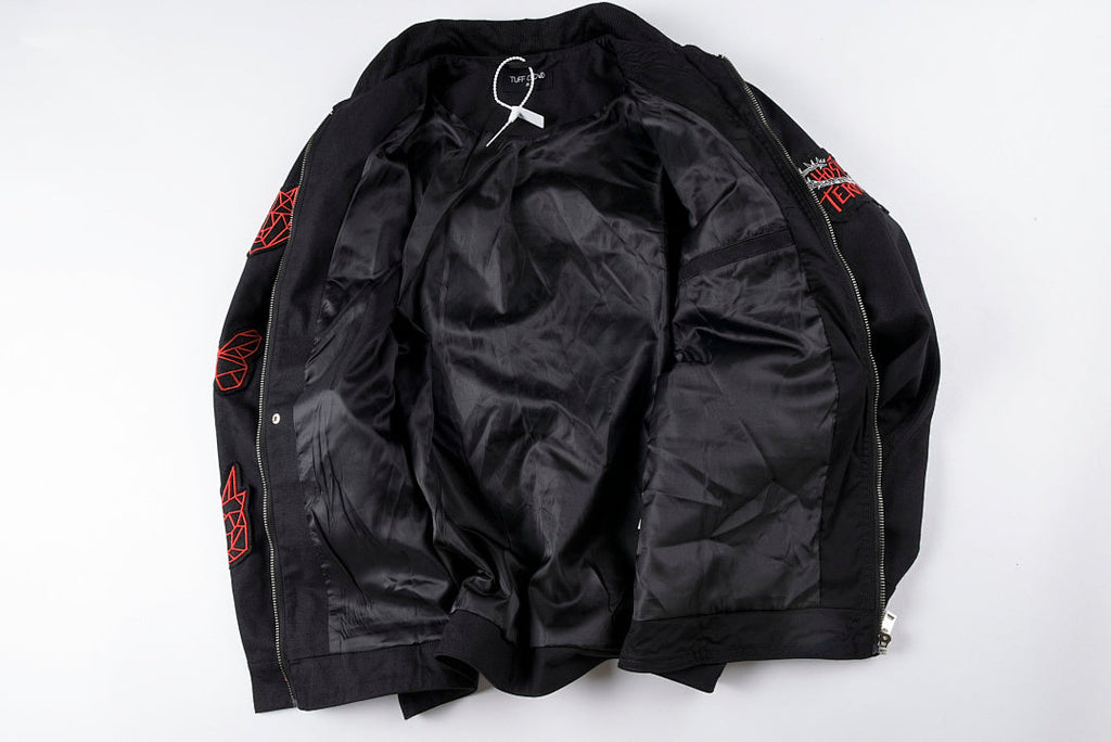 Tuff Crowd Dog Head Embroidered Multi-Pocket Zip Jacket - Black - product image 4